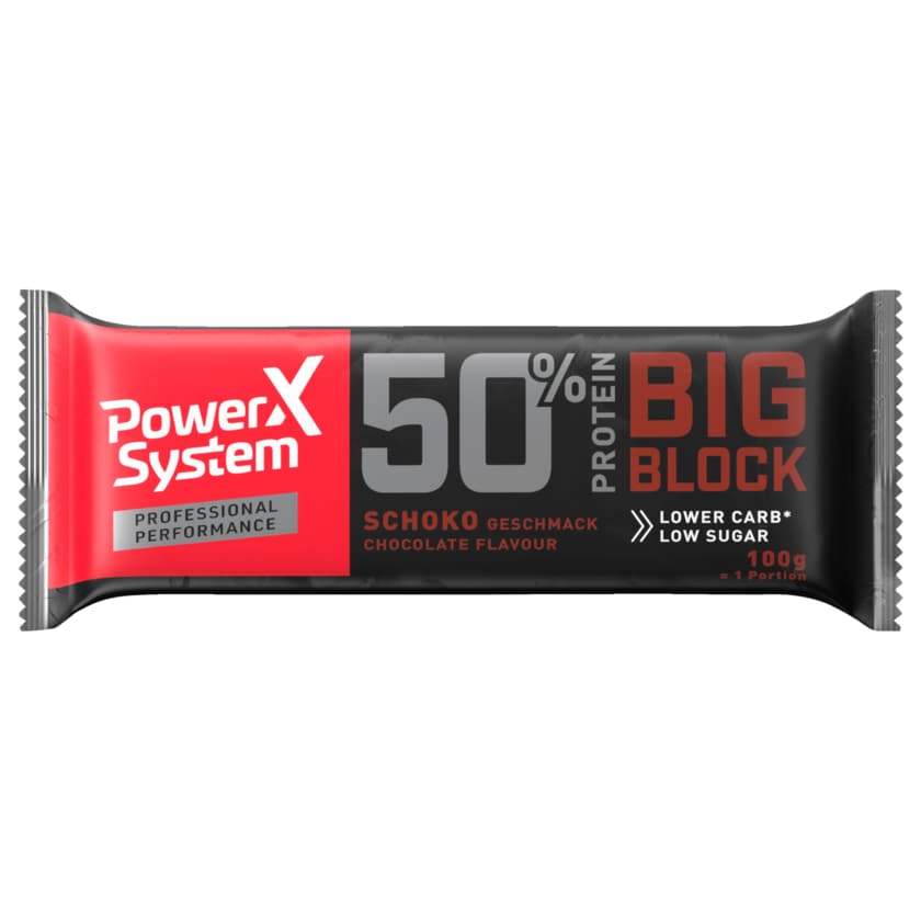 Power System Protein 50% Big Block Schoko 100g